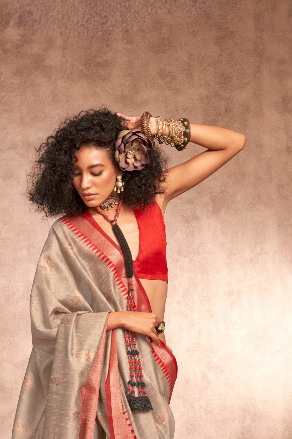 Bhagalpuri Handloom Silk Saree with Natural Weaving Elegance