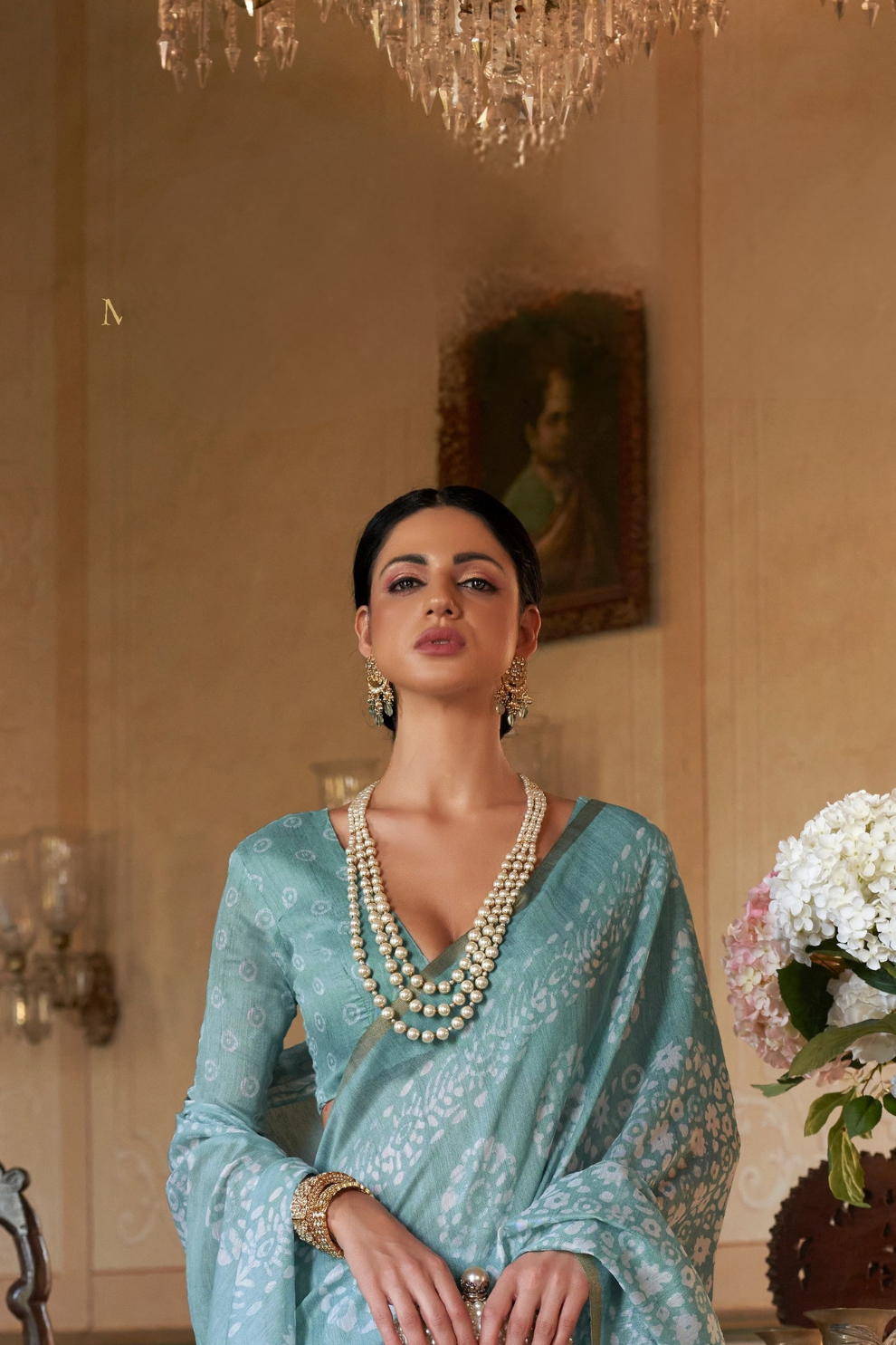 Graceful Bagru Cotton Saree with Dabu Zari Design