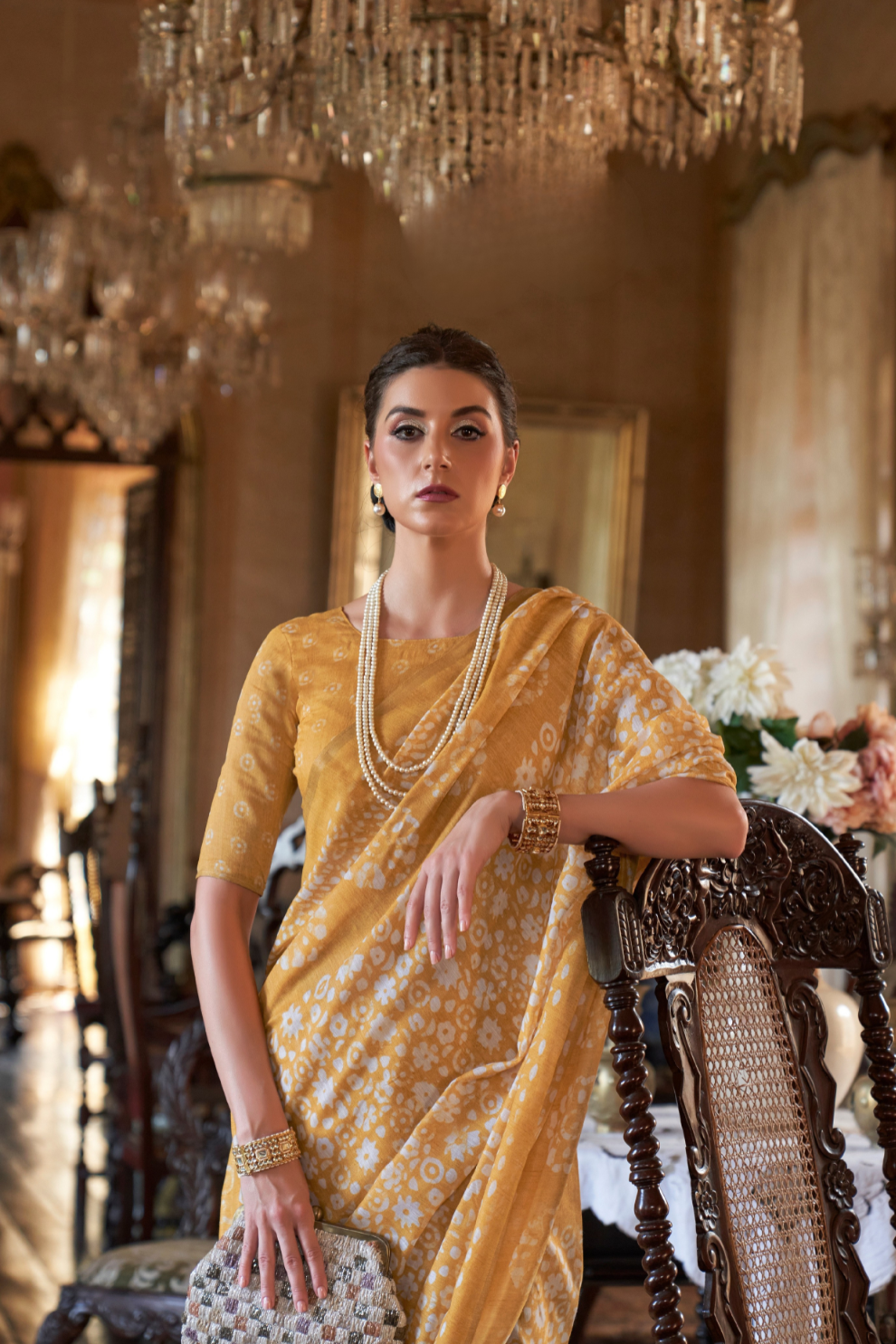 Graceful Bagru Cotton Saree with Dabu Zari Design