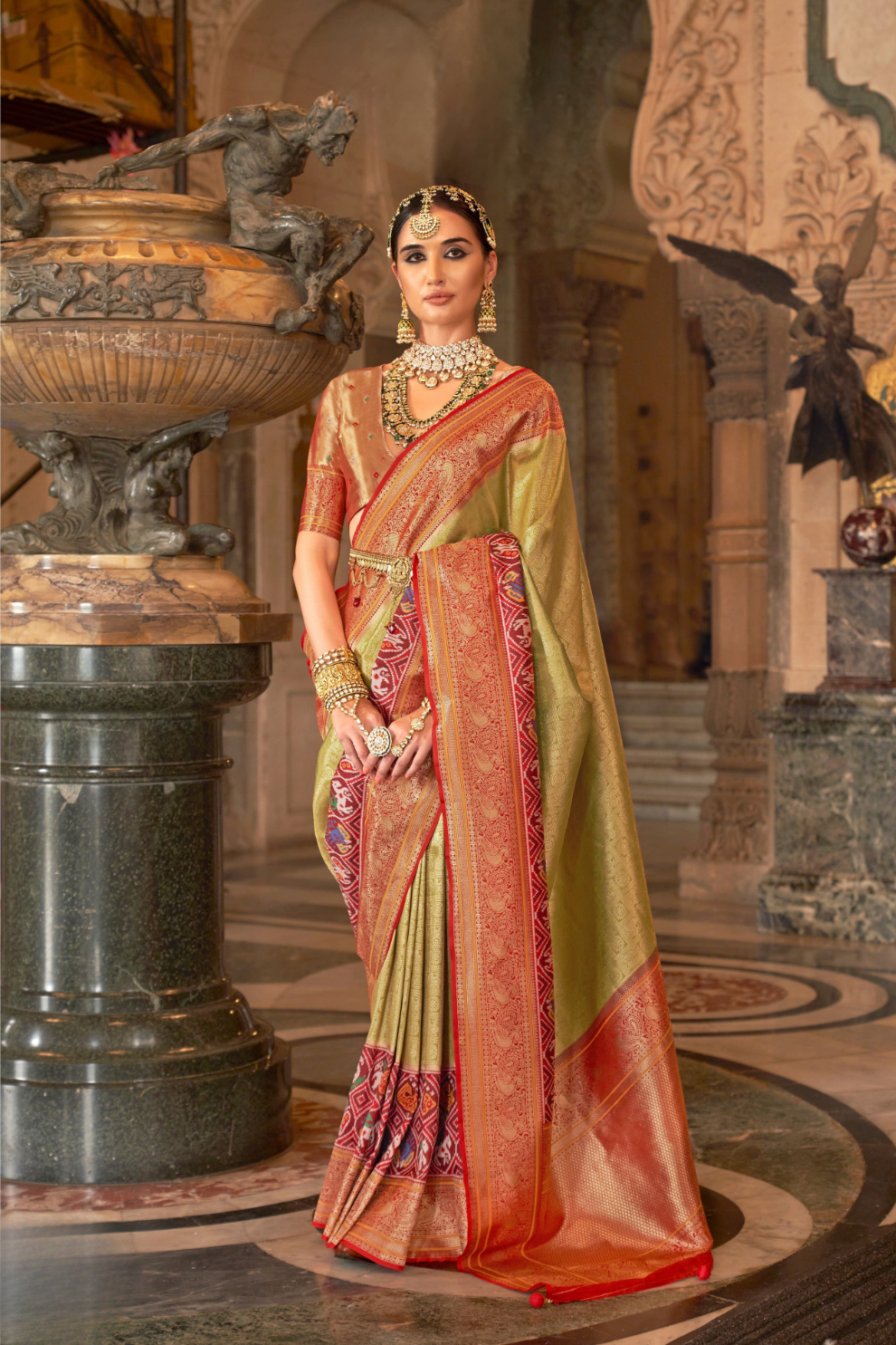 Banarasi Silk Saree with Royal Weaving and Rich Finish