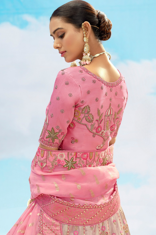 Luxury Silk Lehenga Set with Fine Hand Embroidery