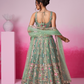 Bridal Net Moti And Sequins Embroidery Lehenga Choli Dupatta