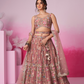 Bridal Net Moti And Sequins Embroidery Lehenga Choli Dupatta