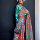 Contemporary Print Satin Crepe Saree with Chic Glossy Drape