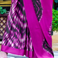 Contemporary Print Satin Crepe Saree with Chic Glossy Drape