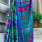 Contemporary Print Satin Crepe Saree with Chic Glossy Drape