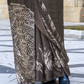 Contemporary Print Satin Crepe Saree with Chic Glossy Drape