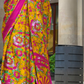Contemporary Print Satin Crepe Saree with Chic Glossy Drape