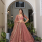 Designer Thread Sequin Embroidered Net Lehenga for Festive Wear