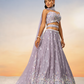 Chiffon Sequins And Thread Embroidery Lehenga Choli Dupatta