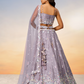 Chiffon Sequins And Thread Embroidery Lehenga Choli Dupatta