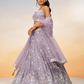 Chiffon Sequins And Thread Embroidery Lehenga Choli Dupatta