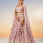Chiffon Sequins And Thread Embroidery Lehenga Choli Dupatta