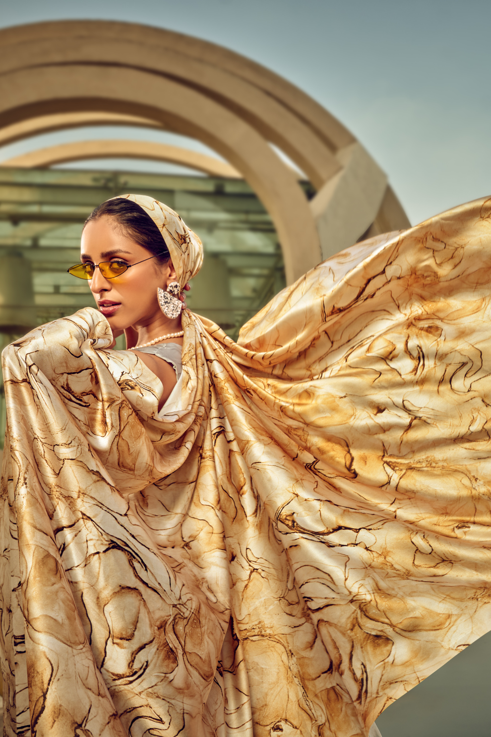 Vibrant Elegance in Digitally Printed Designer Sarees