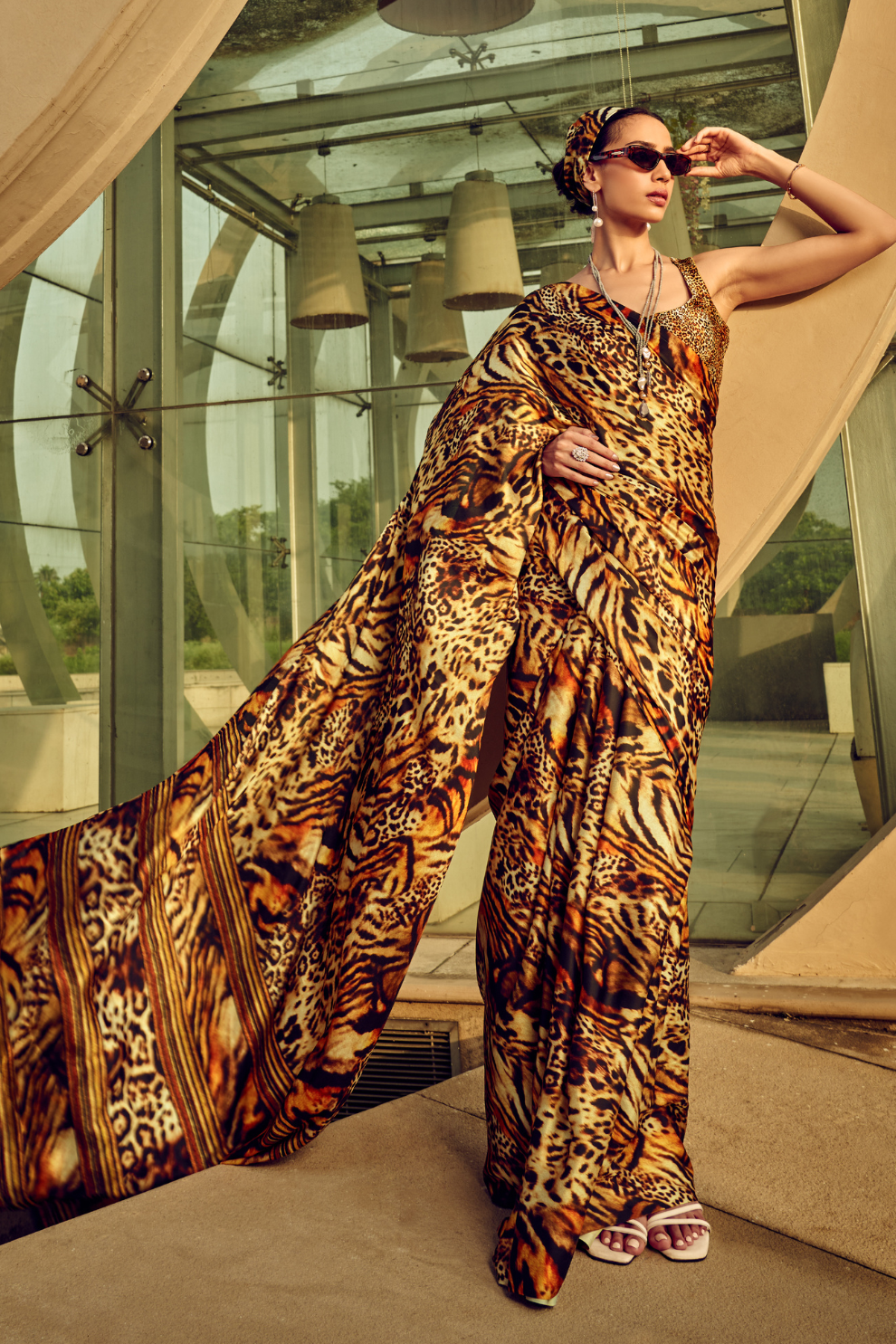 Vibrant Elegance in Digitally Printed Designer Sarees