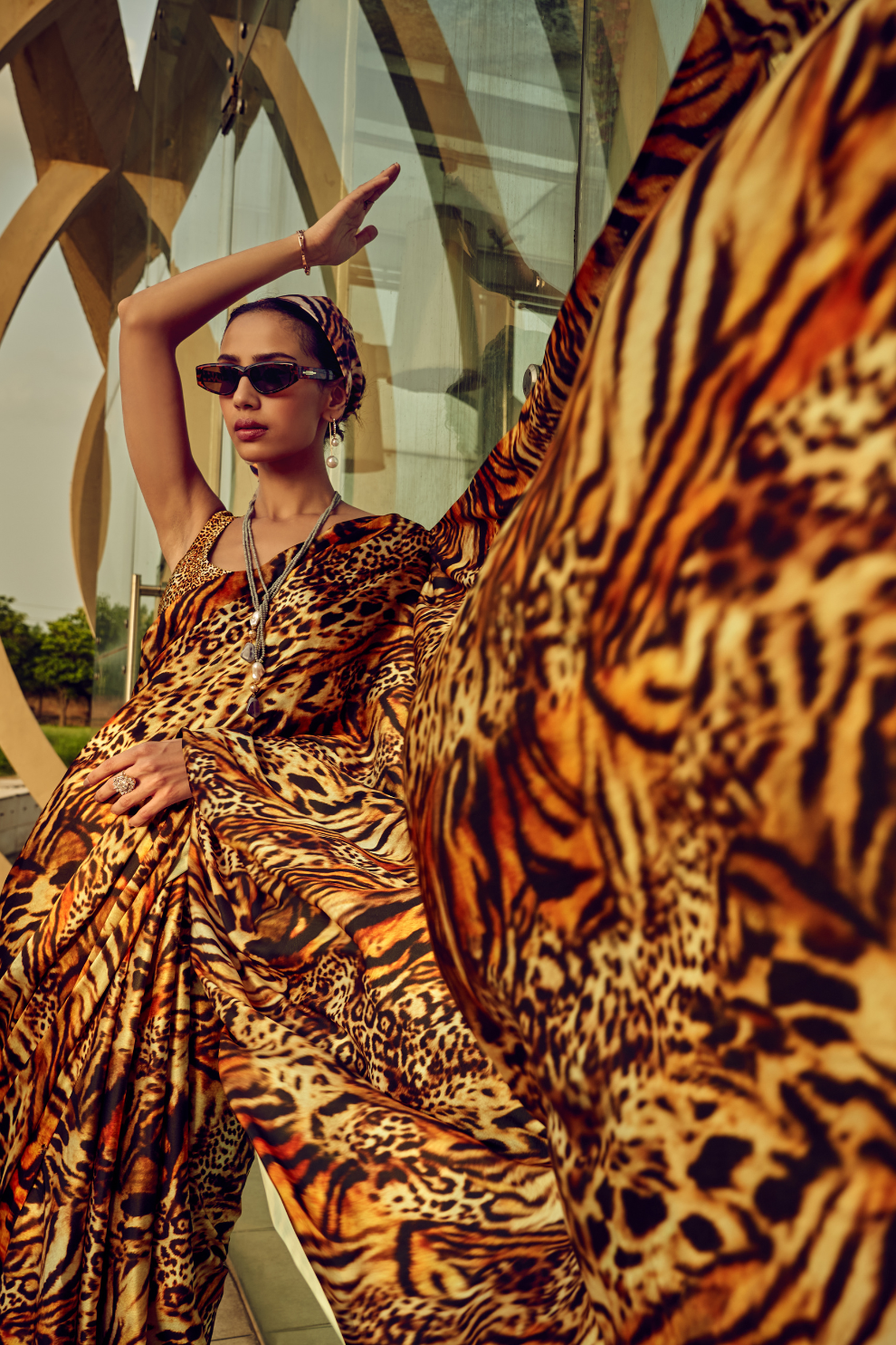 Vibrant Elegance in Digitally Printed Designer Sarees