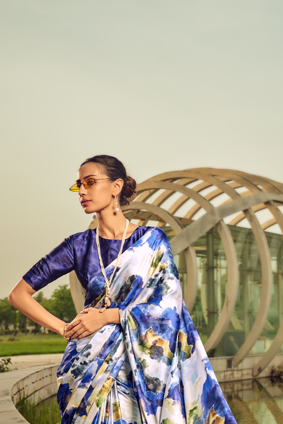 Vibrant Elegance in Digitally Printed Designer Sarees