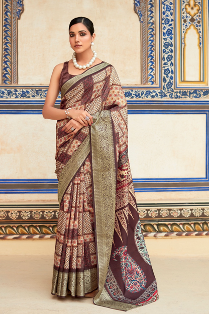 Dola Viscose Saree with Topclass Print - LaVante Fashion