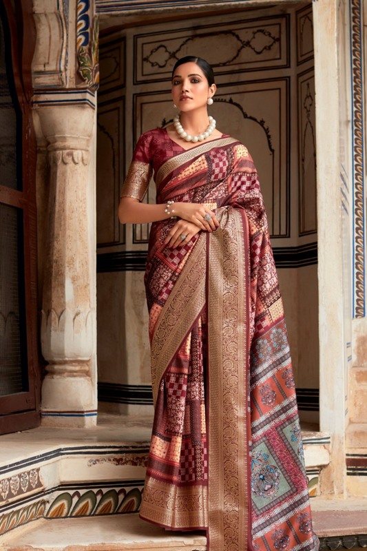 Dola Viscose Saree with Topclass Print - LaVante Fashion