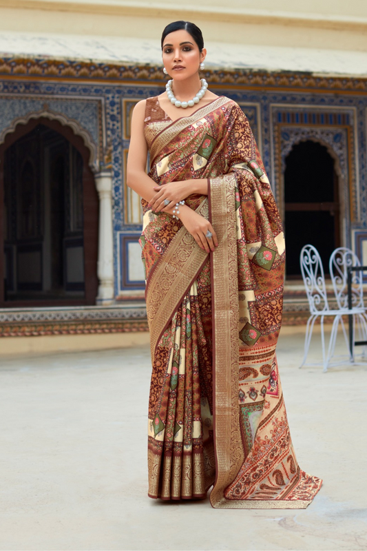 Dola Viscose Saree with Topclass Print - LaVante Fashion