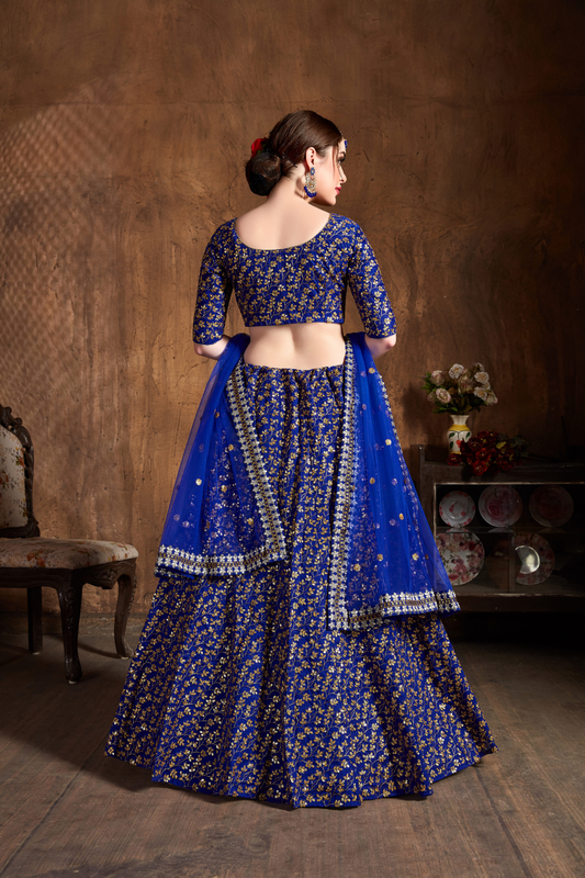 Elegant Dori, Badla & Sequins Embroidered Lehenga Set
