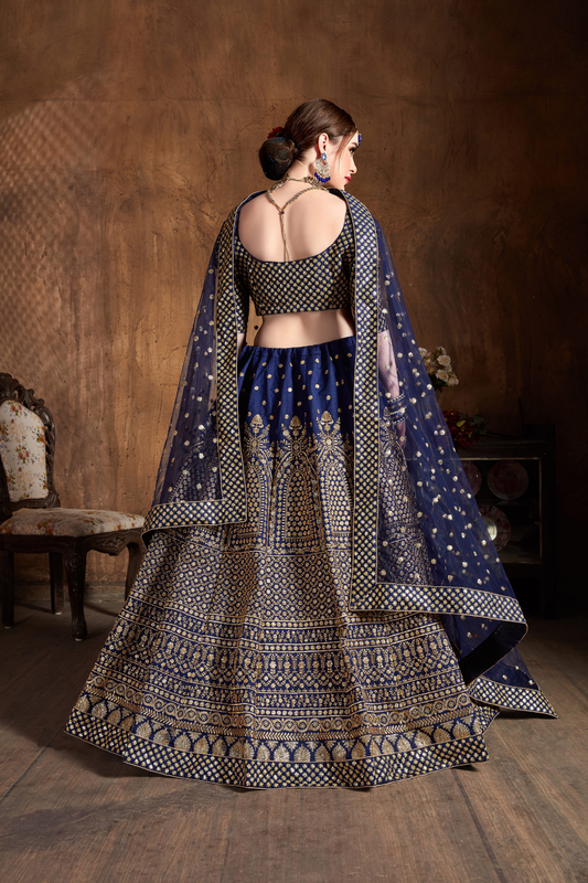 Elegant Dori, Badla & Sequins Embroidered Lehenga Set