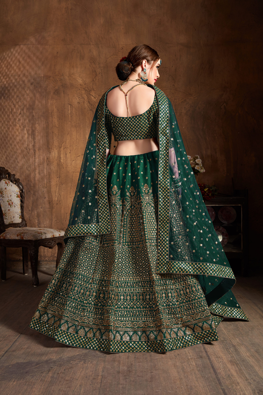 Elegant Dori, Badla & Sequins Embroidered Lehenga Set