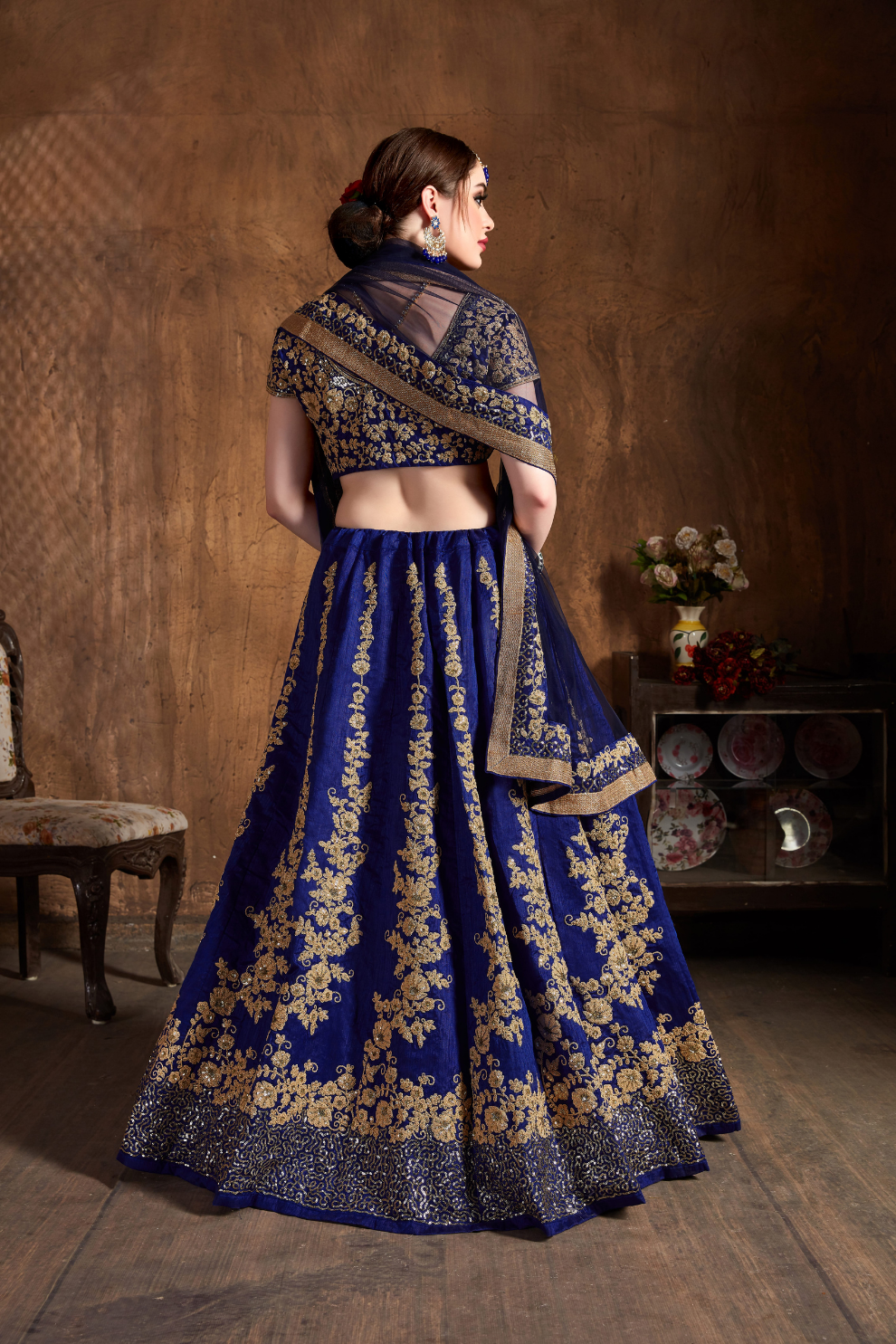 Elegant Dori, Badla & Sequins Embroidered Lehenga Set
