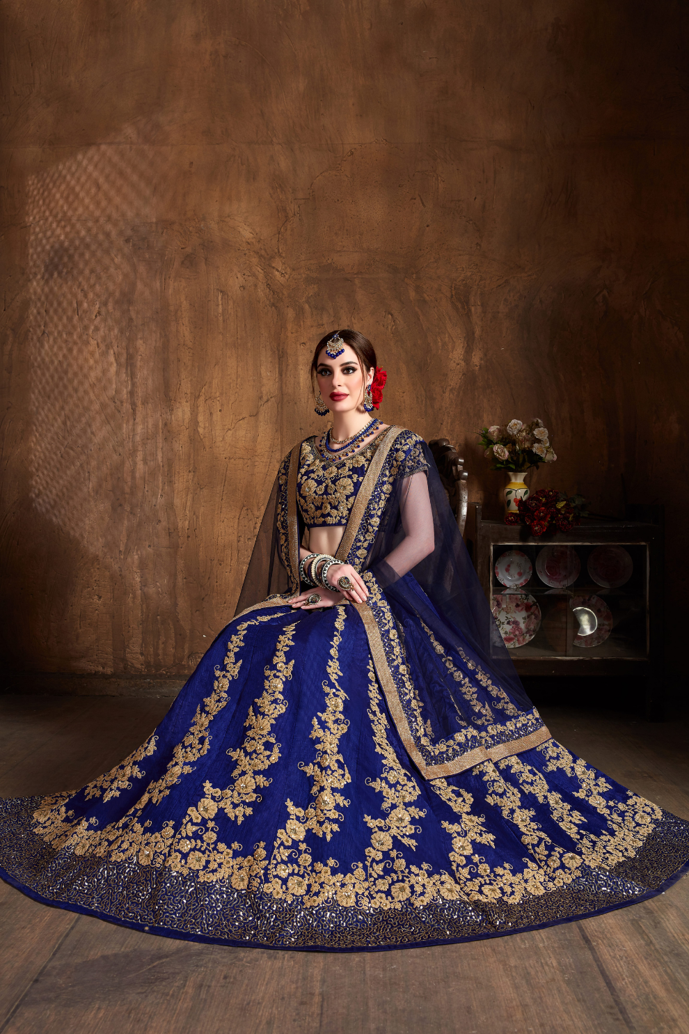Elegant Dori, Badla & Sequins Embroidered Lehenga Set