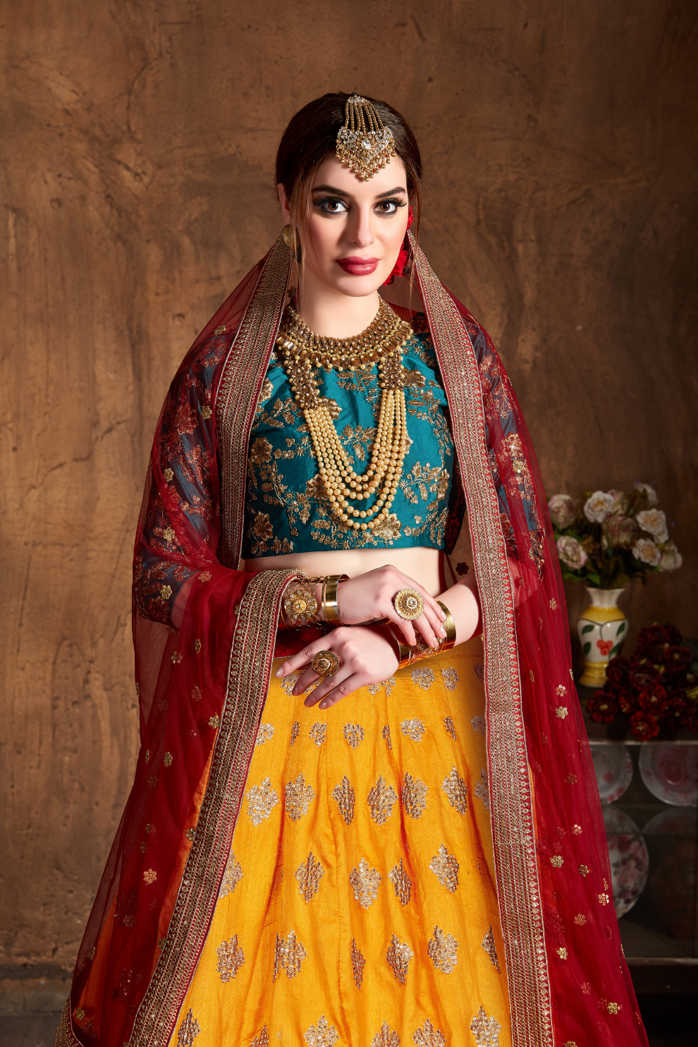 Elegant Dori, Badla & Sequins Embroidered Lehenga Set