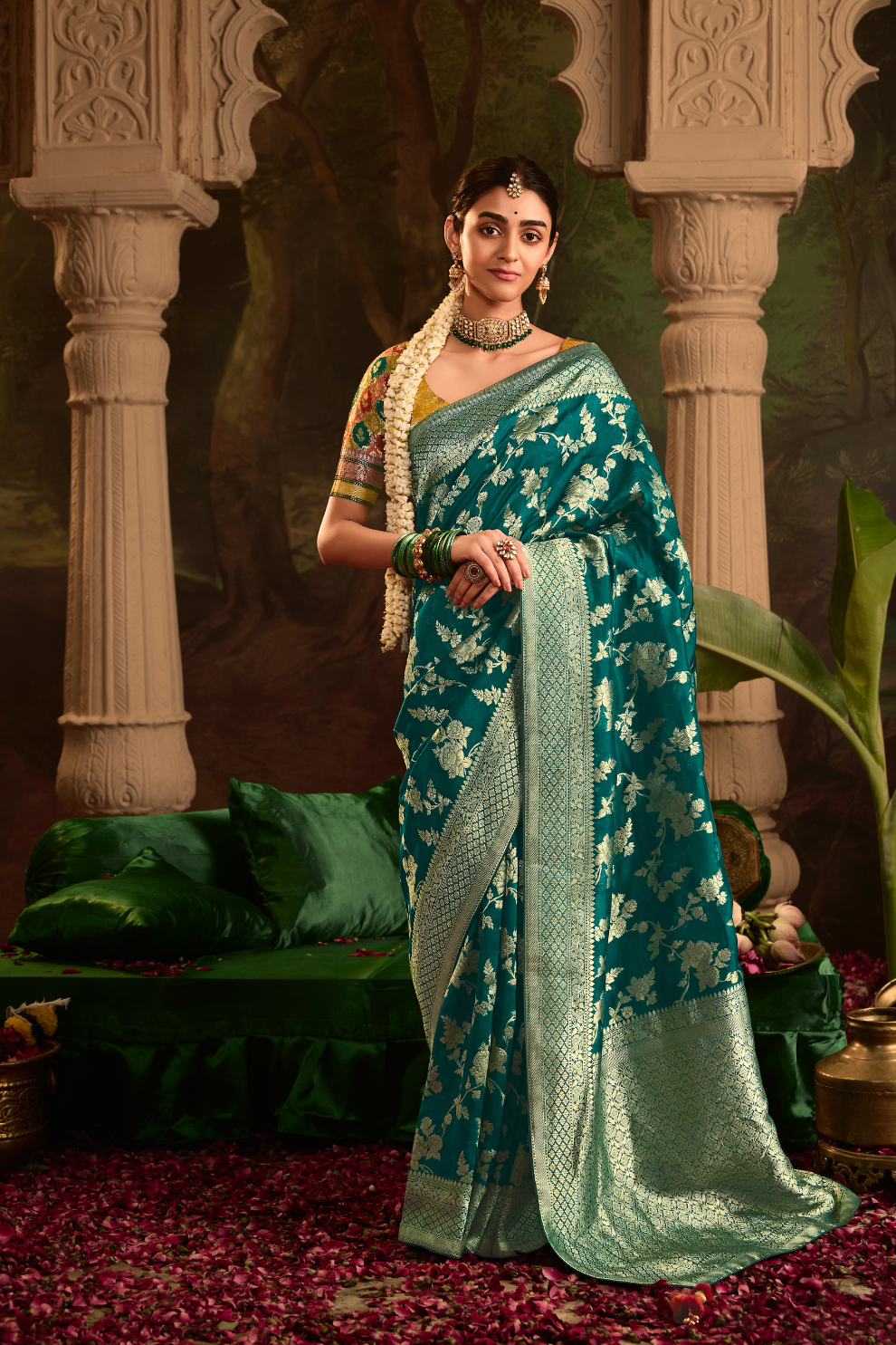 Dola Silk Designer Saree with Heavy Zari Weaving Elegance