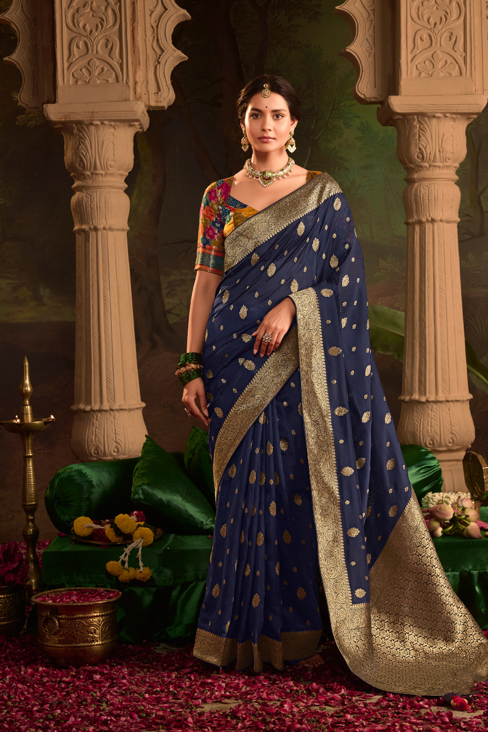 Dola Silk Designer Saree with Heavy Zari Weaving Elegance