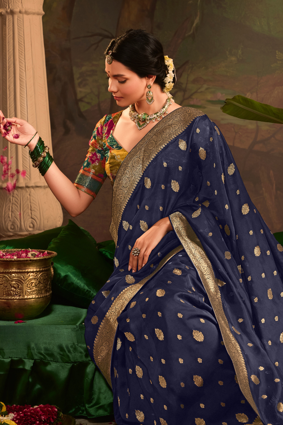 Dola Silk Designer Saree with Heavy Zari Weaving Elegance