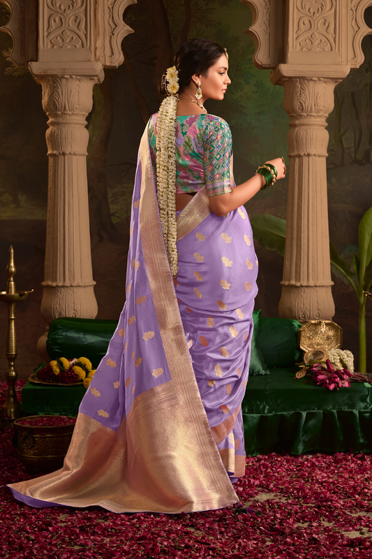 Dola Silk Designer Saree with Heavy Zari Weaving Elegance