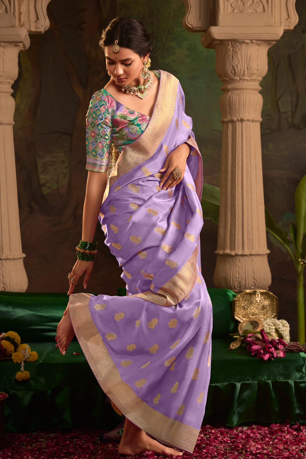 Dola Silk Designer Saree with Heavy Zari Weaving Elegance