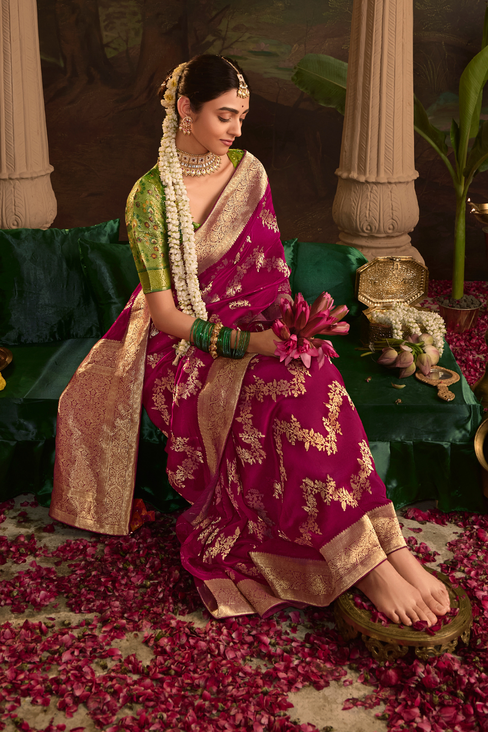 Dola Silk Designer Saree with Heavy Zari Weaving Elegance