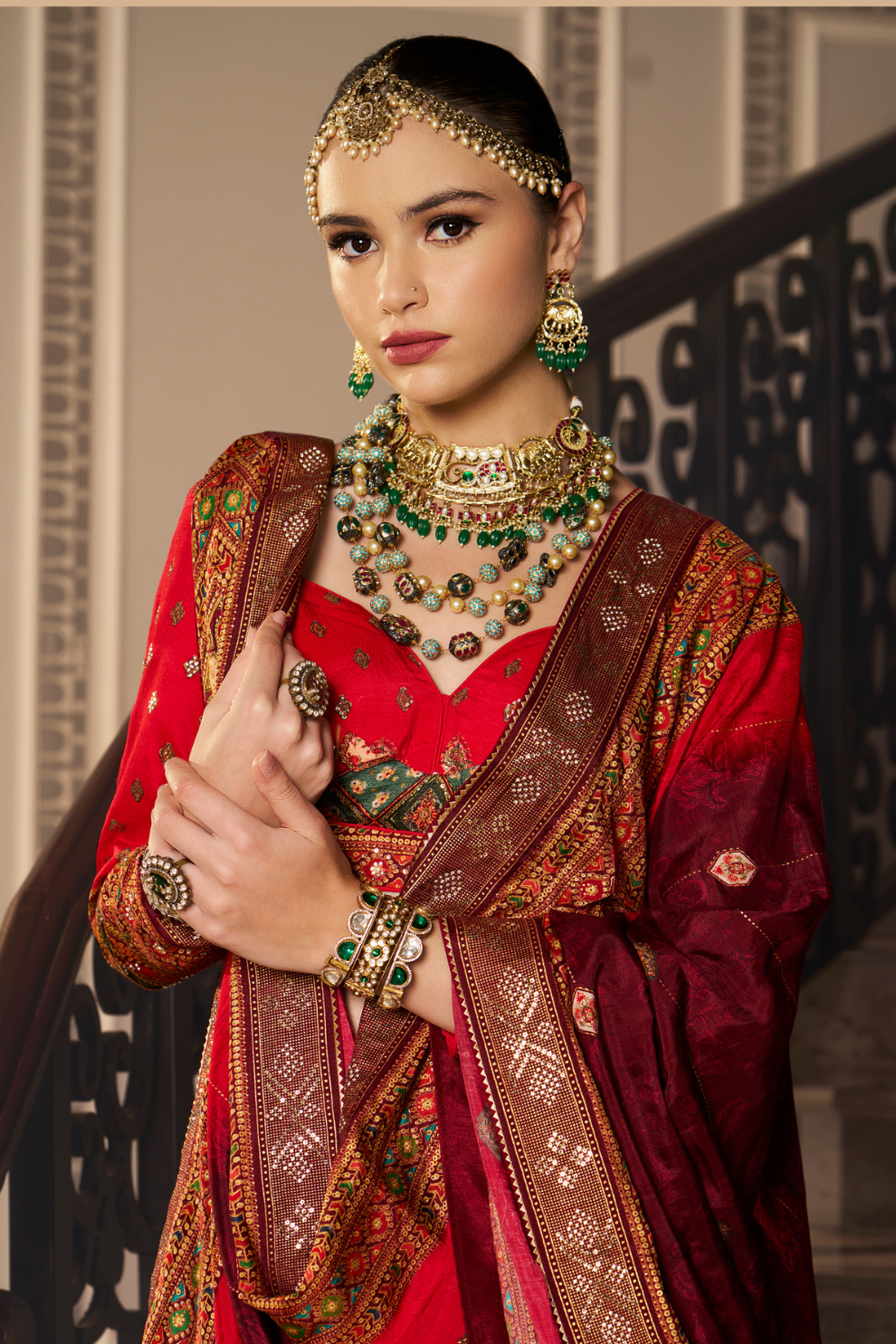 Reverie Banarasi Silk Lehenga with Exquisite Embroidery - LaVante Fashion