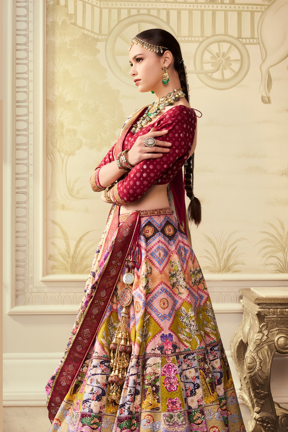 Reverie Banarasi Silk Lehenga with Exquisite Embroidery - LaVante Fashion