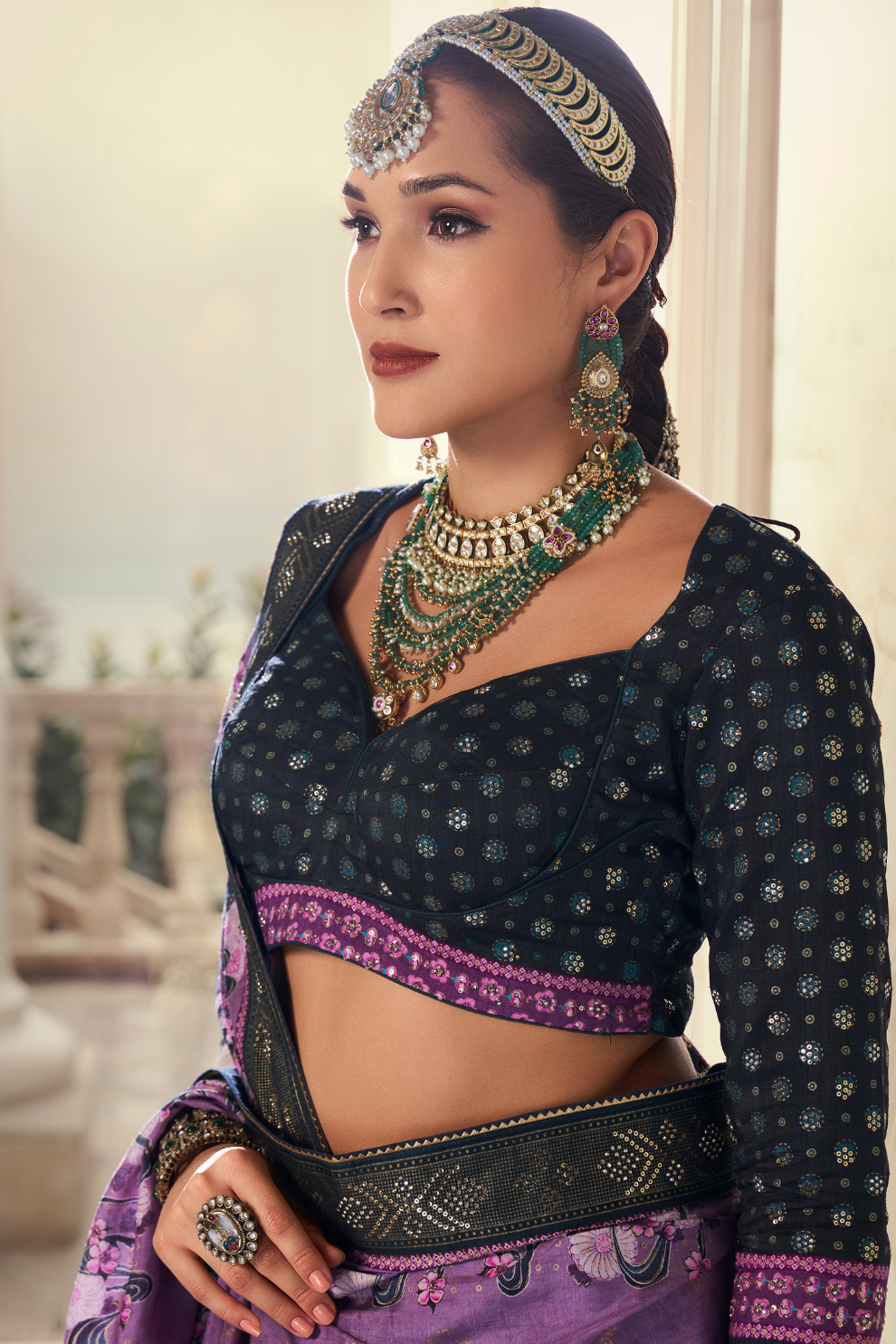 Reverie Banarasi Silk Lehenga with Exquisite Embroidery - LaVante Fashion