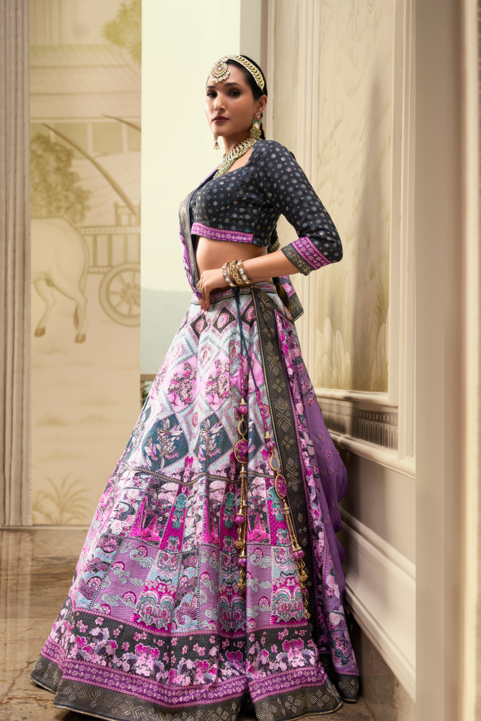 Reverie Banarasi Silk Lehenga with Exquisite Embroidery - LaVante Fashion