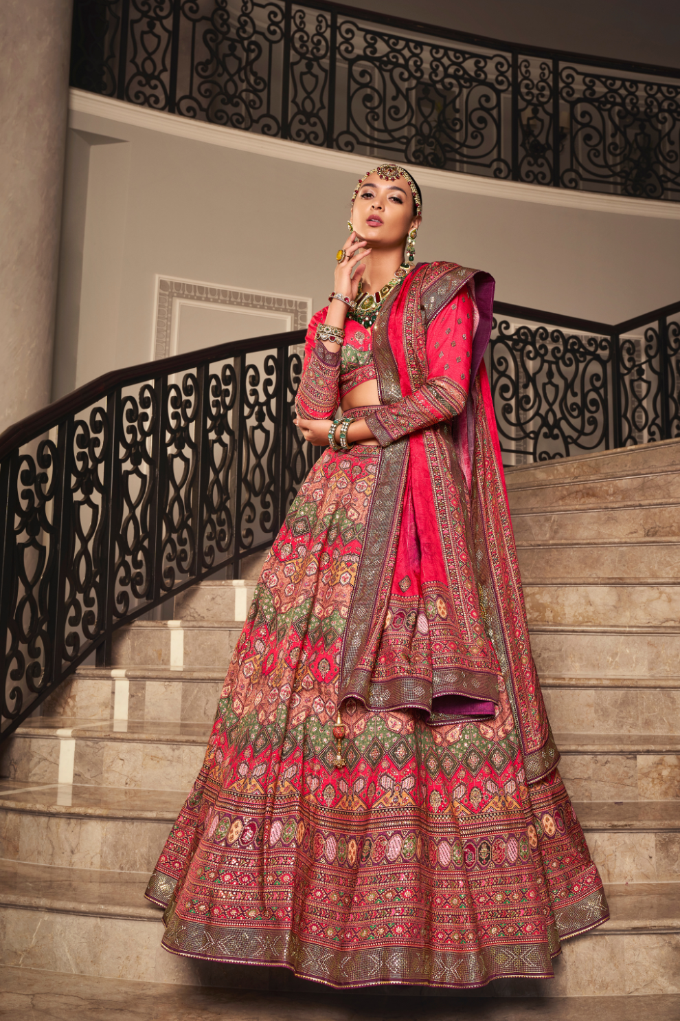 Reverie Banarasi Silk Lehenga with Exquisite Embroidery - LaVante Fashion