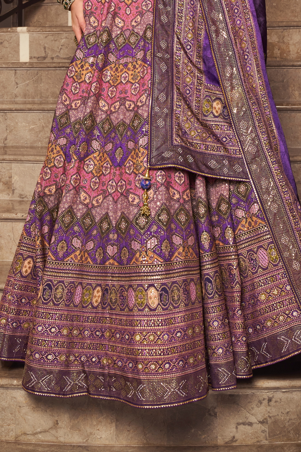 Reverie Banarasi Silk Lehenga with Exquisite Embroidery - LaVante Fashion