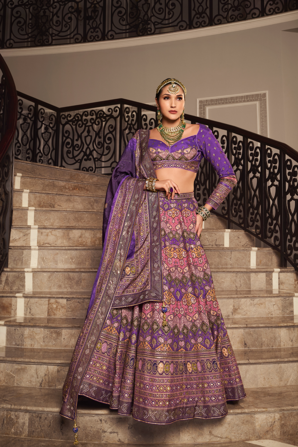 Reverie Banarasi Silk Lehenga with Exquisite Embroidery - LaVante Fashion