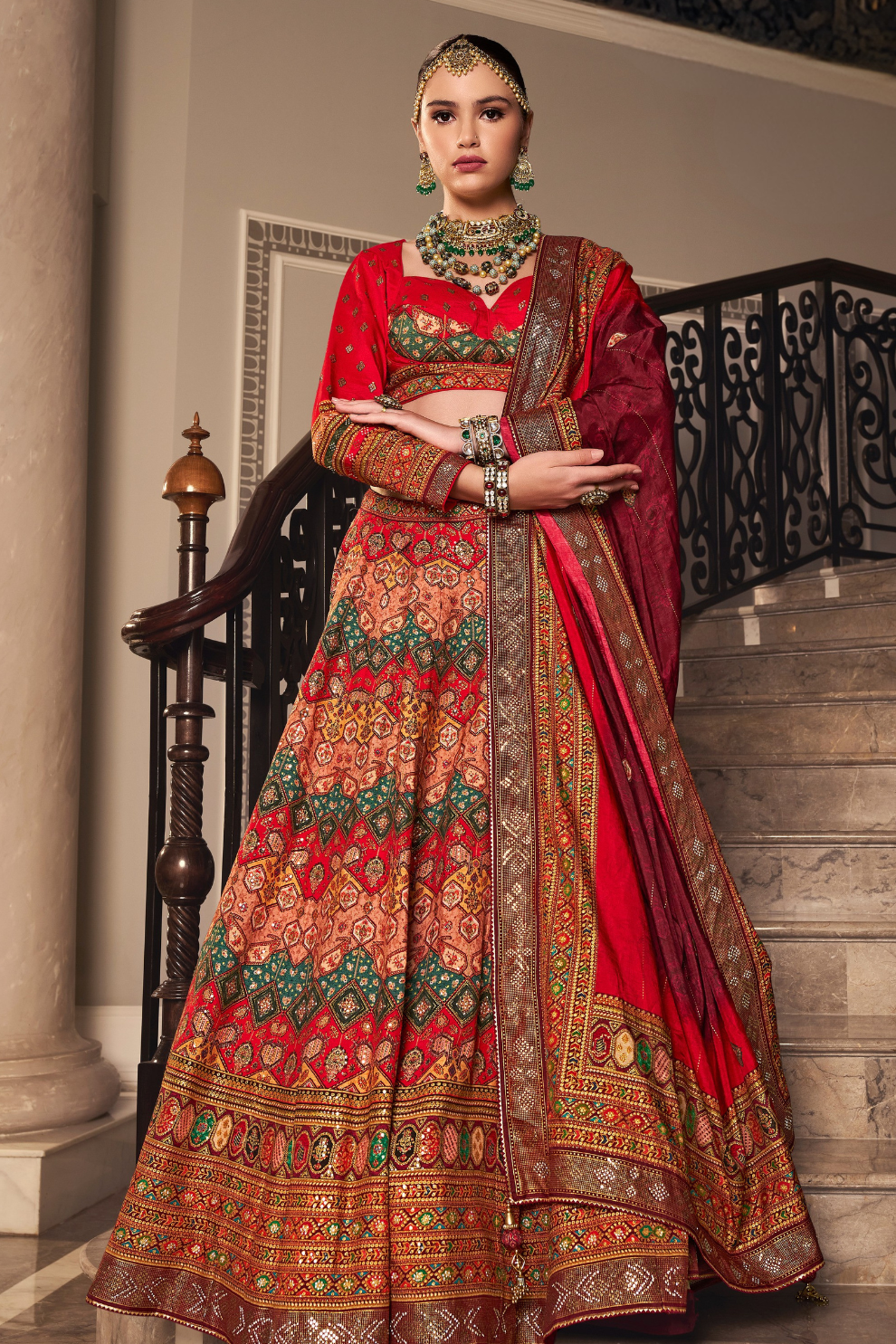 Reverie Banarasi Silk Lehenga with Exquisite Embroidery - LaVante Fashion