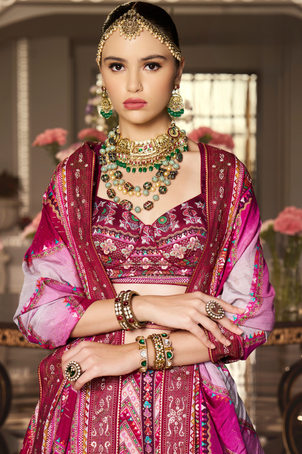 Reverie Banarasi Silk Lehenga with Exquisite Embroidery - LaVante Fashion