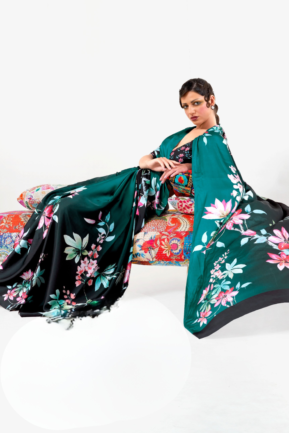 Casual Wear Satin Silk Saree with Smooth Finish