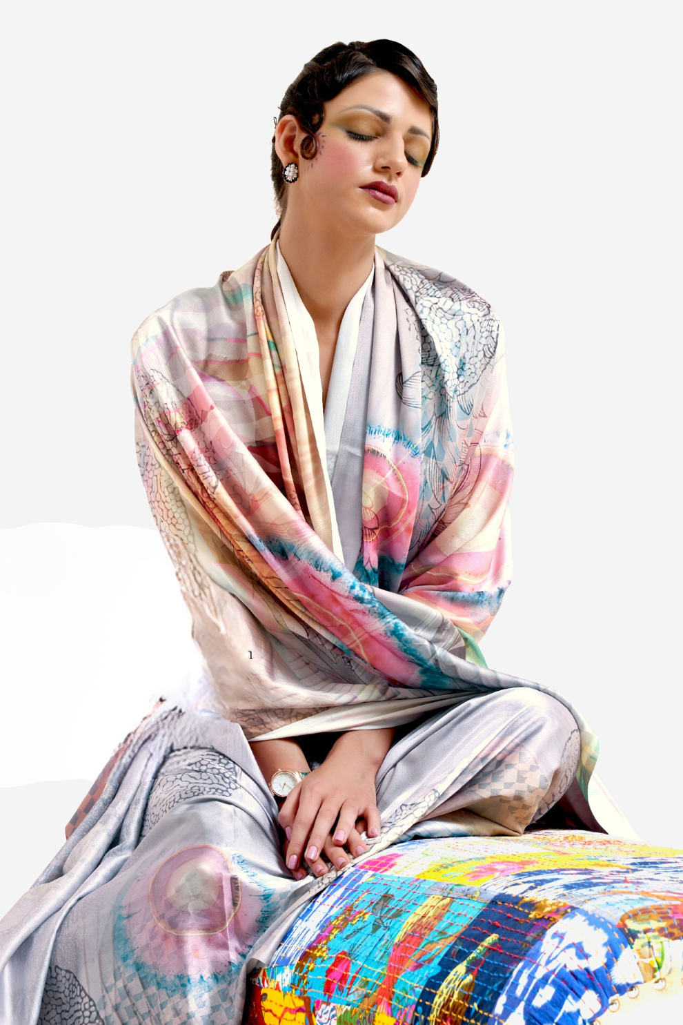 Casual Wear Satin Silk Saree with Smooth Finish