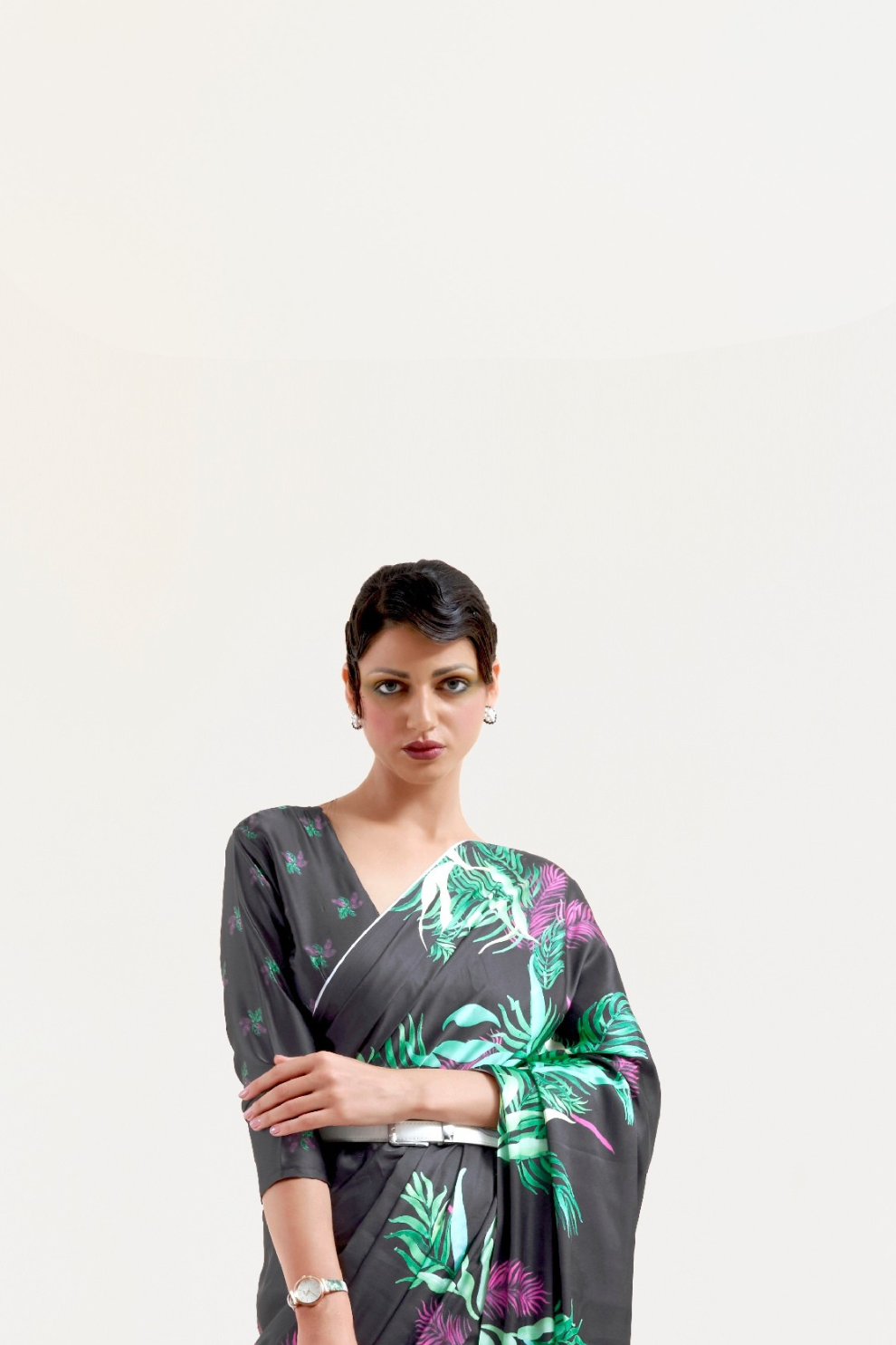 Casual Wear Satin Silk Saree with Smooth Finish