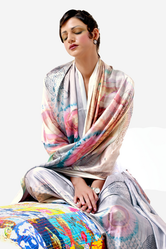 Casual Wear Satin Silk Saree with Smooth Finish