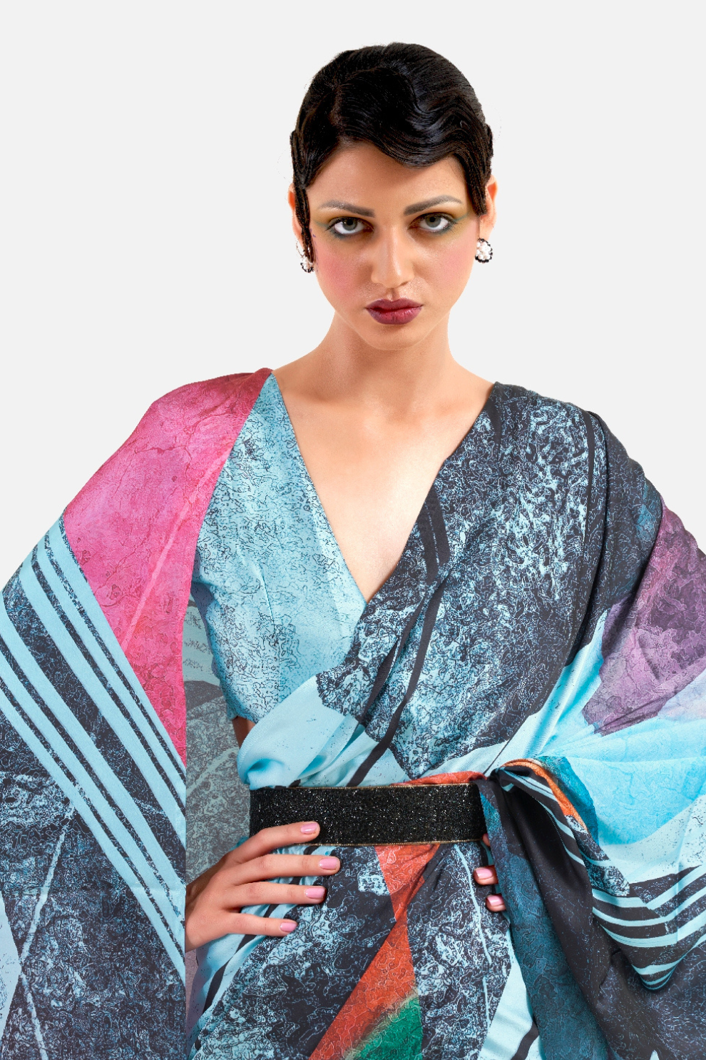 Casual Wear Satin Silk Saree with Smooth Finish